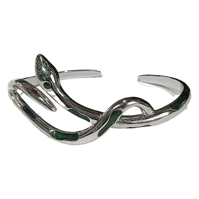 Slytherin verde serpiente nicho avanzado frío en forma de serpiente pulsera pareja Super Hada espíritu serpiente personalidad chica caliente ins pulsera