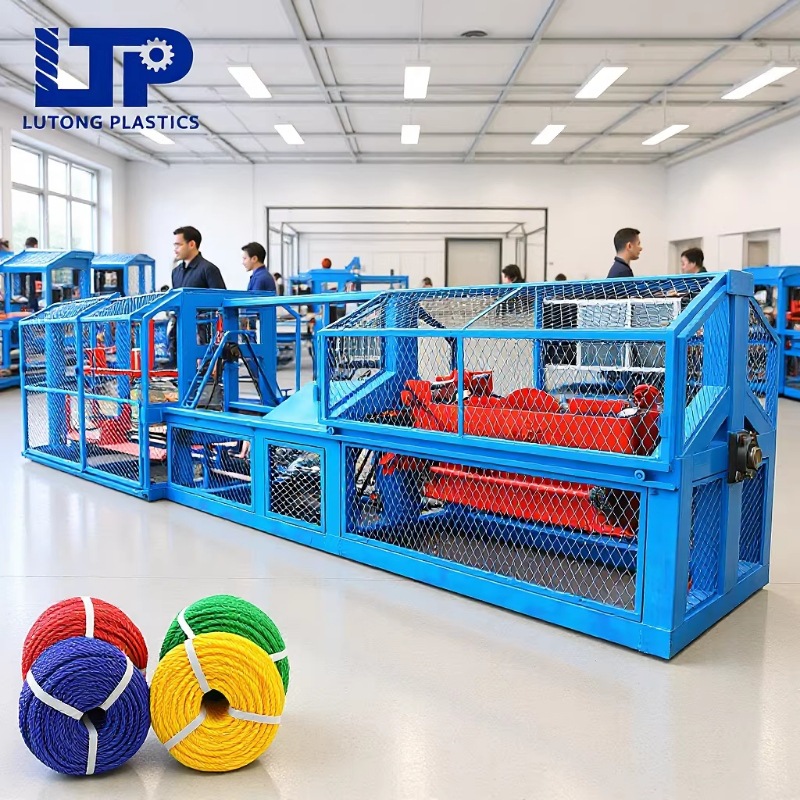 莱州鲁通塑料制绳机 聚乙烯圆丝绳机  PP撕裂膜打绳机