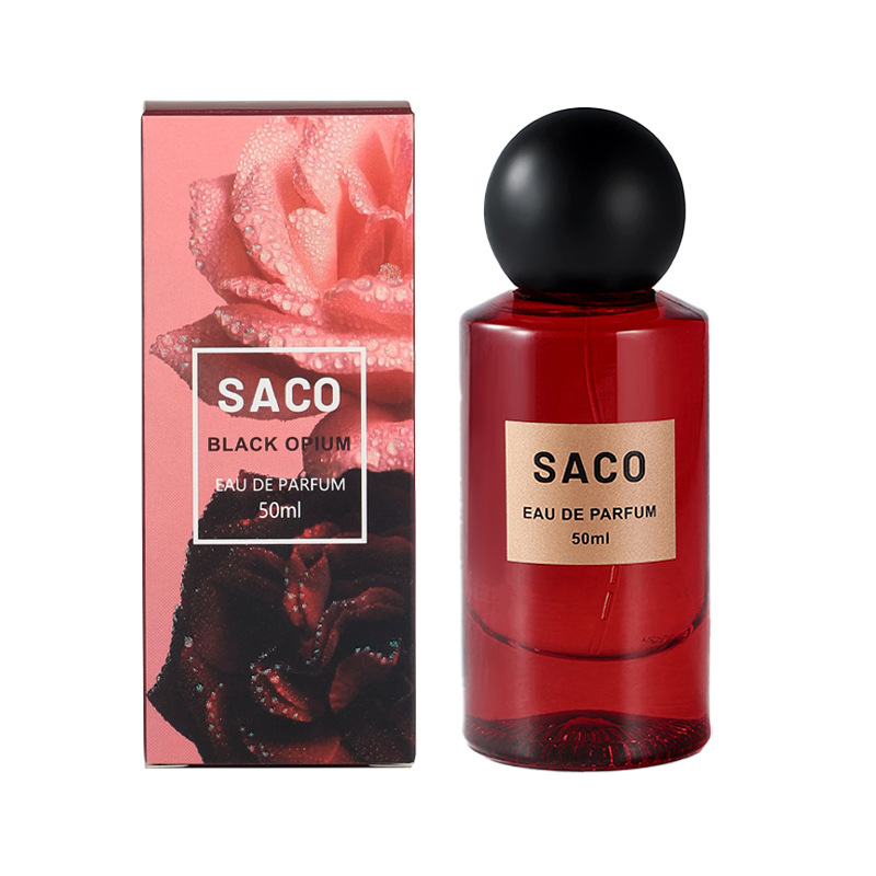 Celebridad en línea transmisión en vivo SACO perfume para la vida Tentación negra fragancia duradera perfume de Mujer 50ml entrega de una pieza