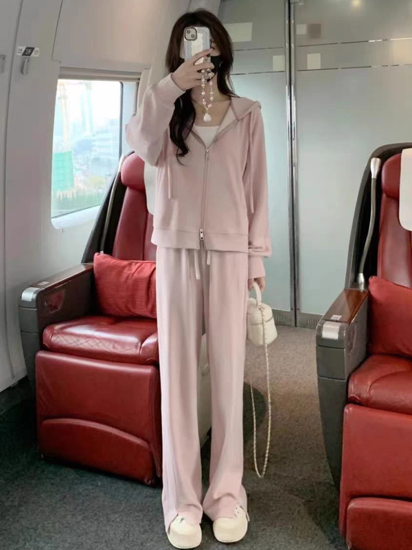 小个子穿搭一整套装女高级感2025新款秋冬休闲时尚运动卫衣早秋季|undefined