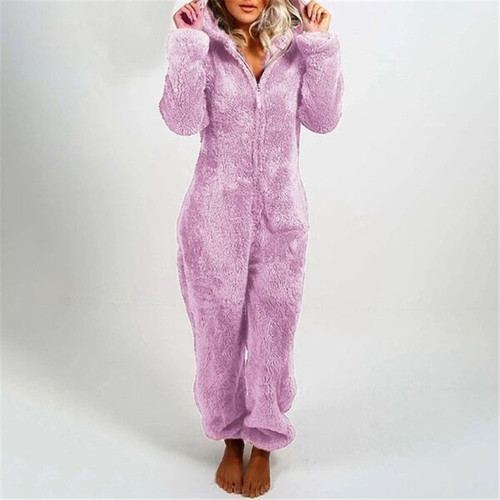 Eco-friendly and Environmentally Conscious Women's Autumn/Winter New Fashion One-piece Top with Hooded Long Sleeve Plush Bodysuit