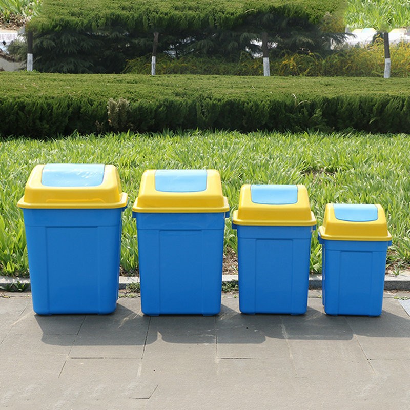 厂家供应分类垃圾桶户外垃圾桶果皮箱80L家用垃圾桶翻盖垃圾桶