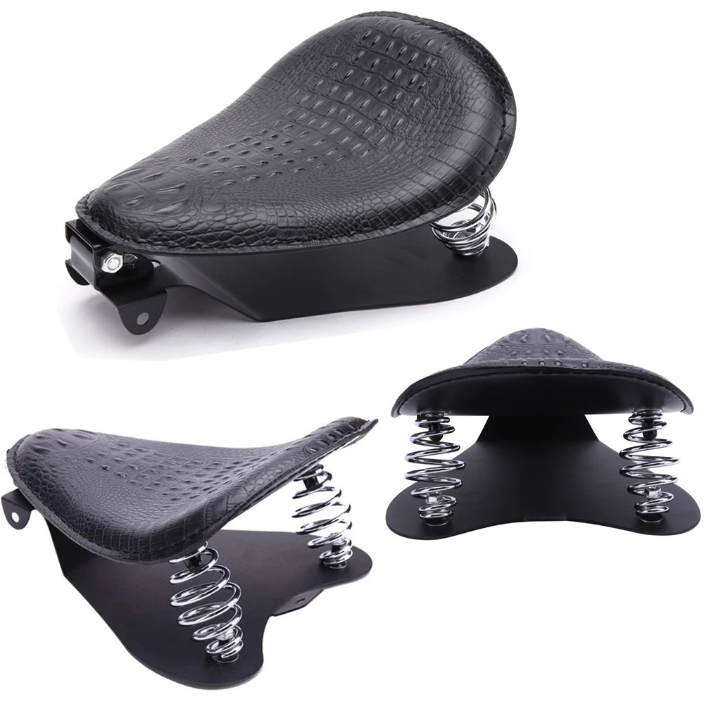 Motorcycle Harley cruise Prince car modified Iron Horse 400 universal retro spring single seat bag with iron plate set