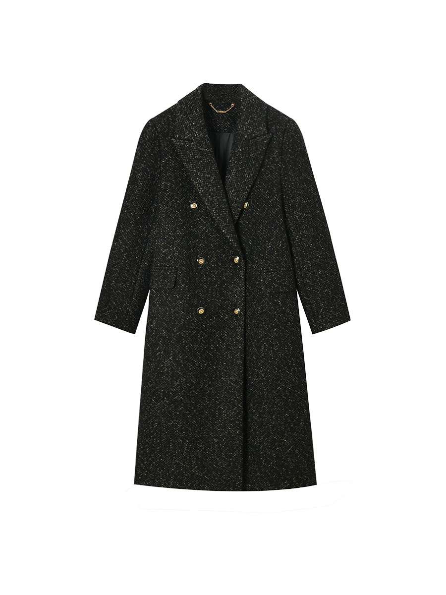 Зимняя шерстяная куртка, пальто, стиль Chanel