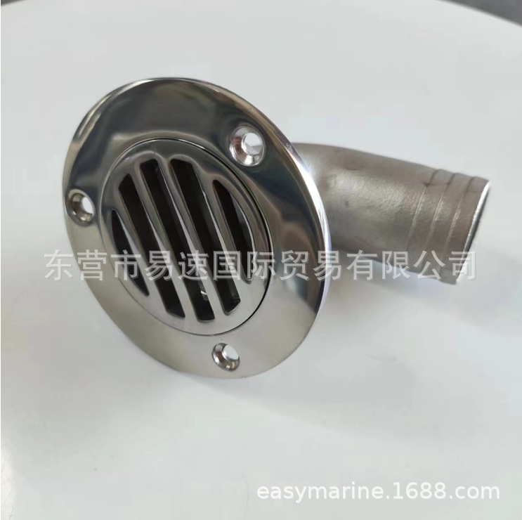 厂家直供 不锈钢 32mm弯头出水口 地漏 弯地漏 游艇配件漏水口