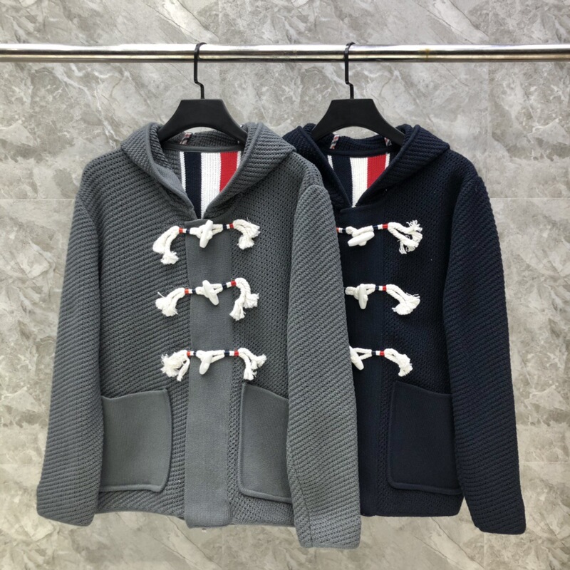 Factory Direct TB Fall/Winter New high quality Rear Woven Horn Buckle Wool Jacket Men's and Women's Casual All-match