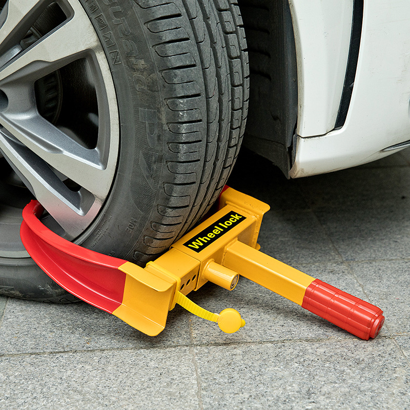 Car Tire Lock, Thickened Car Lock Device, Wheel Lock, Universal Car Lock, Anti-Theft Lock, Property Lock, Horn-Shaped Clip Lock