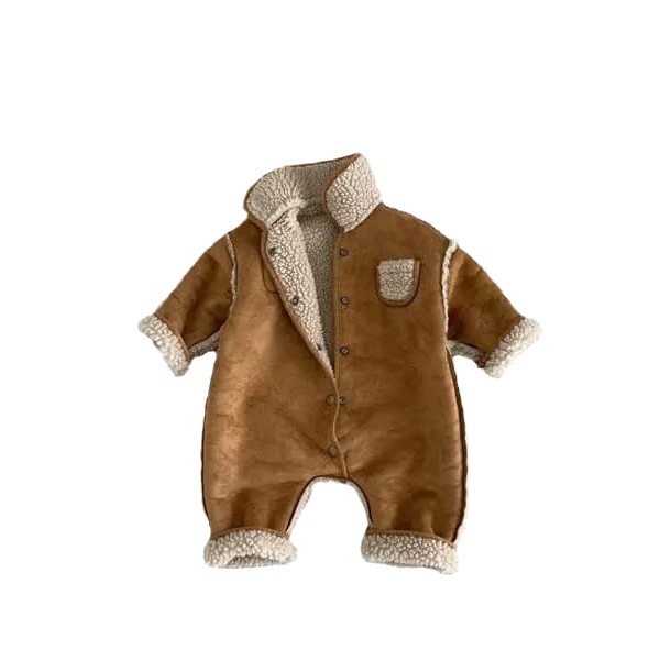 Baby invierno trepa ropa infantil coreana ropa de invierno de bebé camiseta de peluche engrosada ropa de invierno de niñas