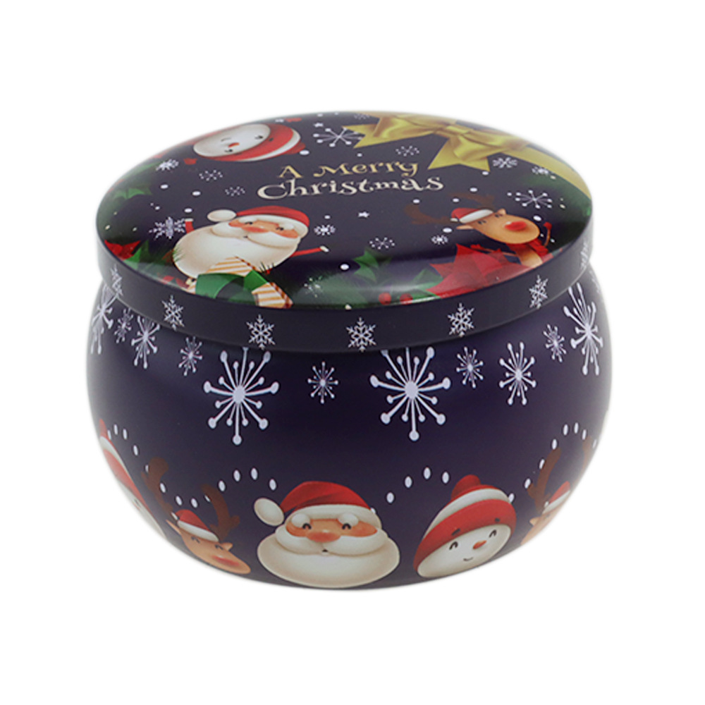 Venta al por mayor de fábrica: Tarro de hojalata de estilo étnico de 4.4 oz con forma de barriga grande para sirope de pera, dulces, té, velas aromáticas y almacenamiento de alimentos. image 41