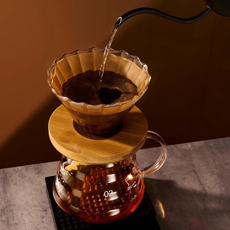 Jia 'anxi casera mano nubes de cafetera de café conjunto para compartir taza de extracción de filtro de alta borosilicina de vidrio de café