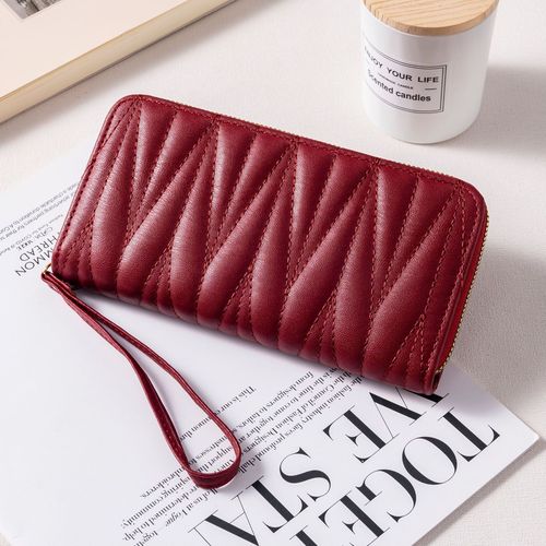 Macaron Embroidered Wallet for Women, Short and Long, European and American Lightweight Luxury Chanel Style Handbag Zipper Lady Cross-border Wallet
