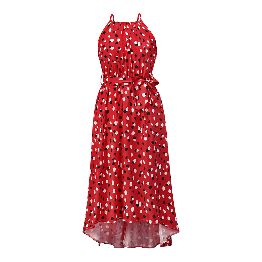 Women s Polka Dot Printed Sling Dress nihaostyles clothing wholesale NSHYG72271