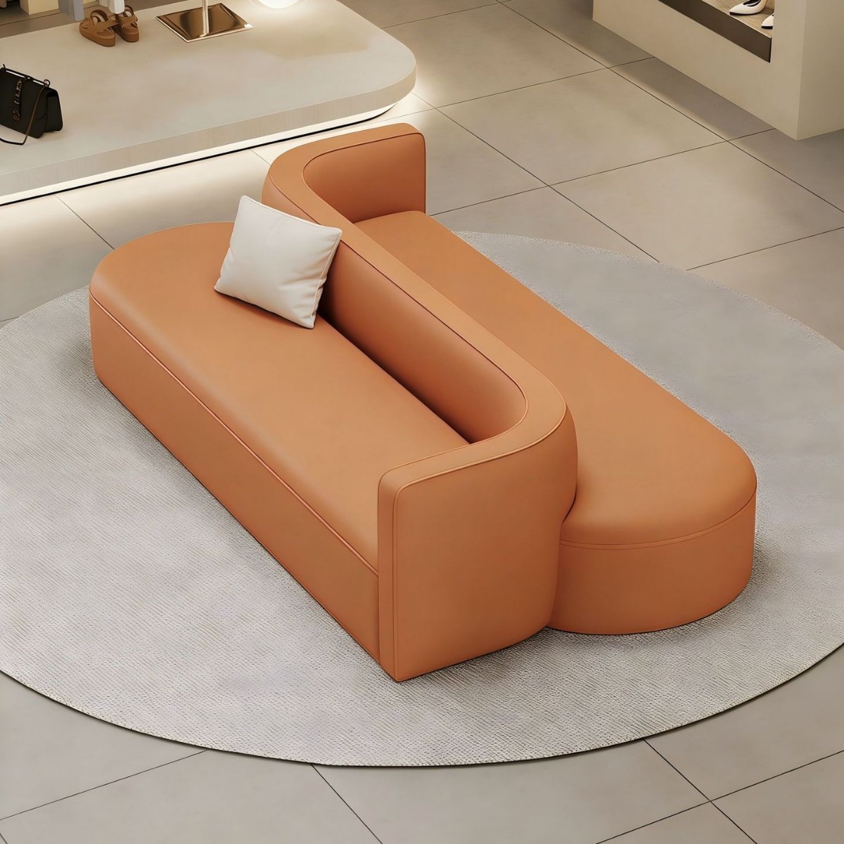 Nuevo vestíbulo, sala de estar del hotel, sofá de recepción, tienda de ropa, salón de belleza, baño, etc. Sofá de doble arco de alta gama