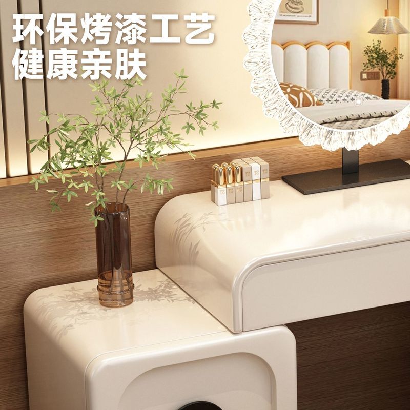小户型实木烤漆梳妆台卧室现代简约化妆桌60cm轻奢新款化妆台|undefined