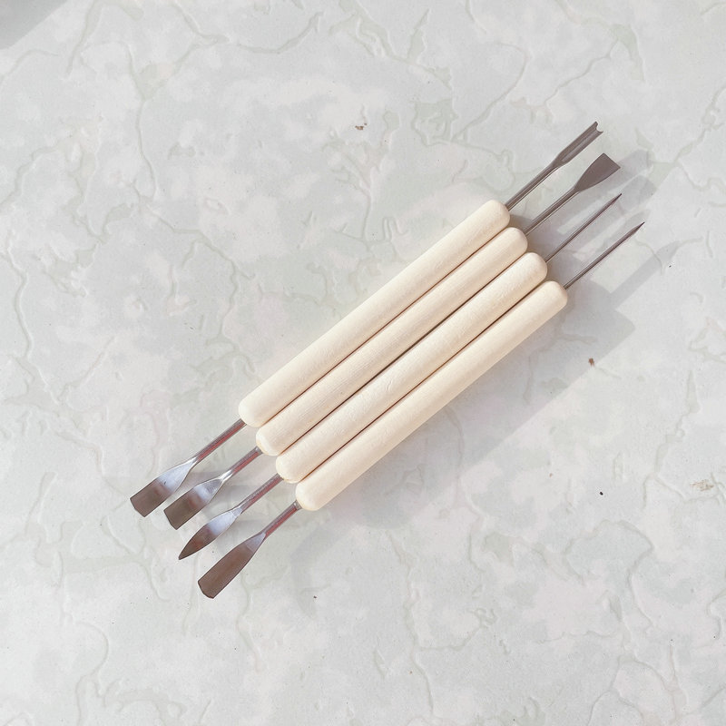 加工定制软陶雕塑刀陶泥泥塑工具修坯套装美术用品泥塑木质陶艺刀-阿里巴巴