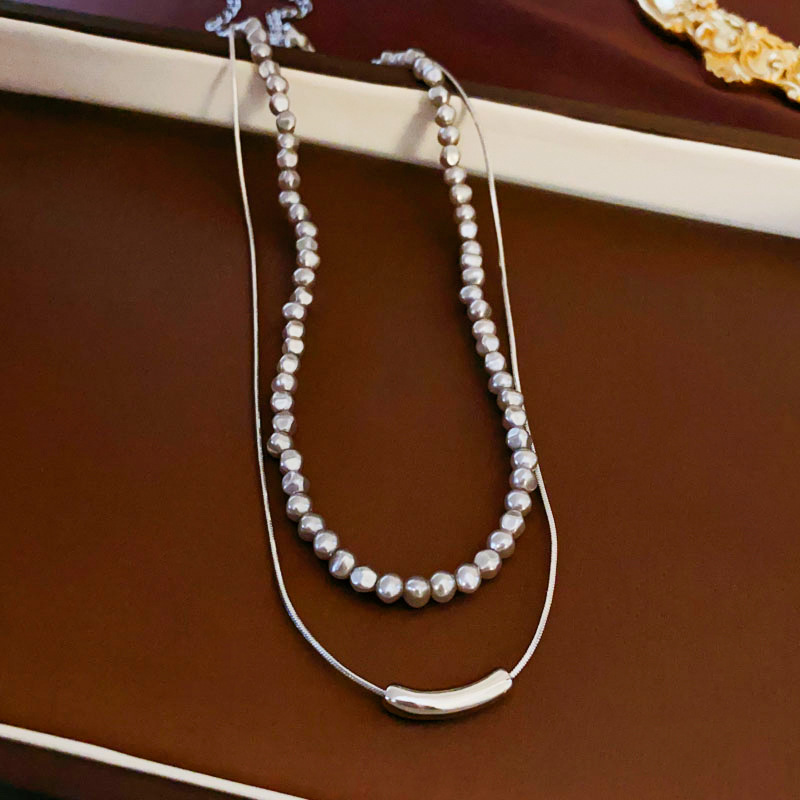 Casual, Daily Occasion Elegant Geometric Solid Color Imitation Pearl Copper Plating Women's Necklace