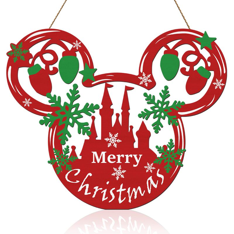 Merry Christmas wooden decorative farmhouse sign suitable for porch farmhouse Christmas front door outdoor home decoration