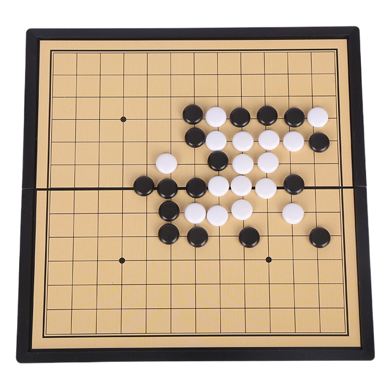 In stock wholesale magnetic go foldable chessboard standard magnetic go children's game chess parent-child board game toy chess