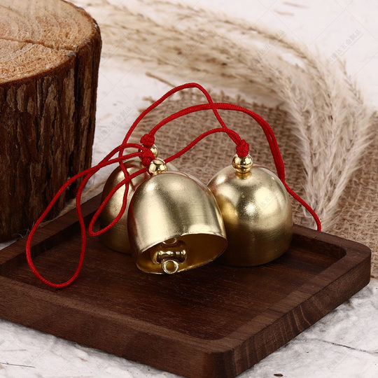 brass mini bell diy metal wind chime and wind chime diy material accessories anti-theft bell christmas small bell pendant