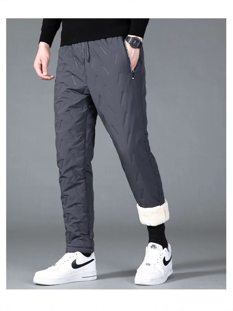 Trajes de deportes de invierno transfronterizos con terciopelo y calor, bolsillo de cremallera gruesa, diseño de cuerda de tracción para el ocio diario