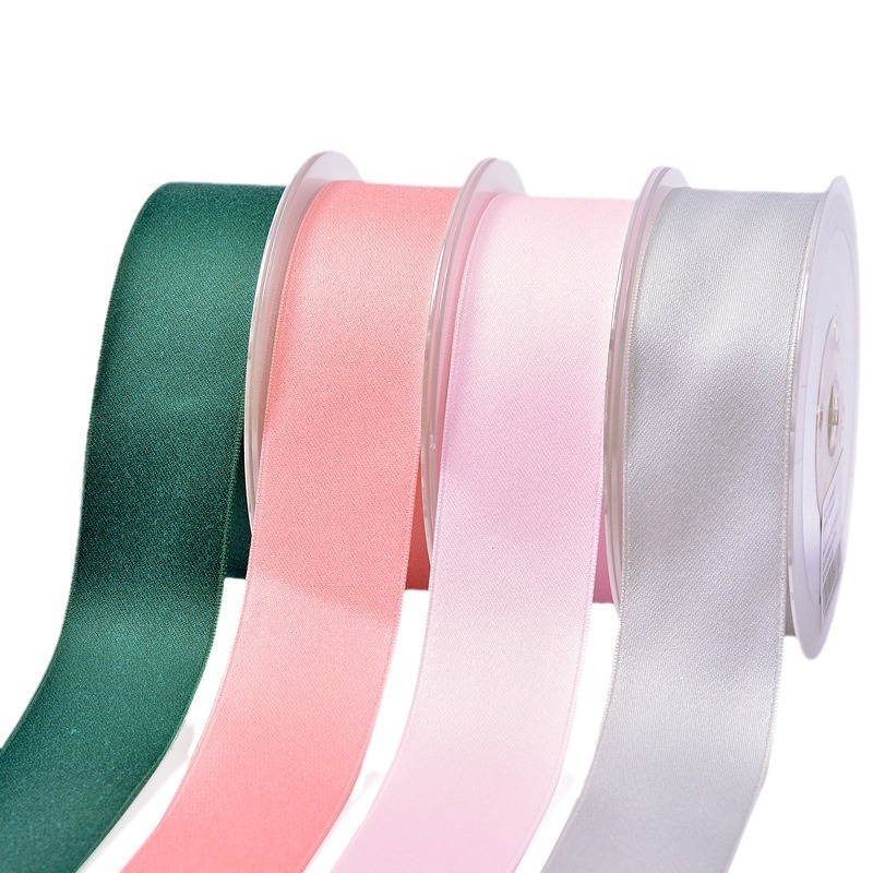 3,8 cm cinta de algodón de poliéster mate de doble cara Corea del Sur poliéster algodón accesorios de ropa caja de regalo cinta de embalaje en stock cinta de algodón de poliéster