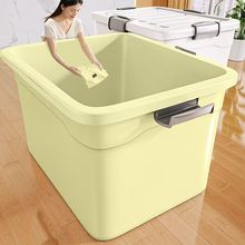 大容量塑料收纳箱食品级PP防潮可叠放家用宿舍租房衣物整理箱批发