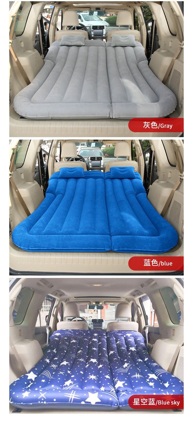 Car Inflatable Mattress, Car Backseat Travel Bed, Suv Car Bed, Foldable Air Mattress, Car Backseat Sleeping Pad