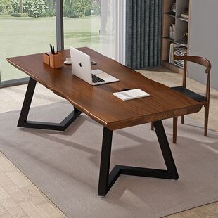 American Desk Simple Modern Desktop Computer Table Home Long Table Writing Desk Workbench Solid Wood Loft