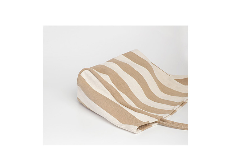 506g Weight Open Closure Type Double Shoulder Straps Strap Type Canvas Bag Bags Type Casual, Daily Occasion Canvas Material Stripe Pattern All Seasons Season Women's Gender Basic, Classic Style Style Large Size Women's Large Canvas Stripe Basic Classic Style Open Canvas Bag 6