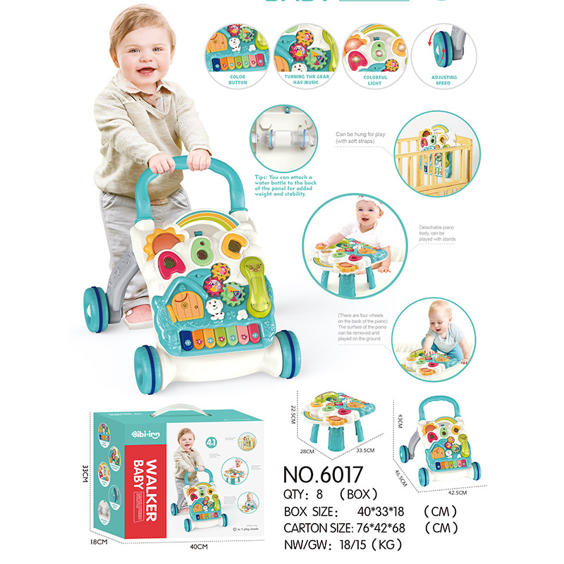 6017 전자 피아노 워커 4 in 1 (블루)
