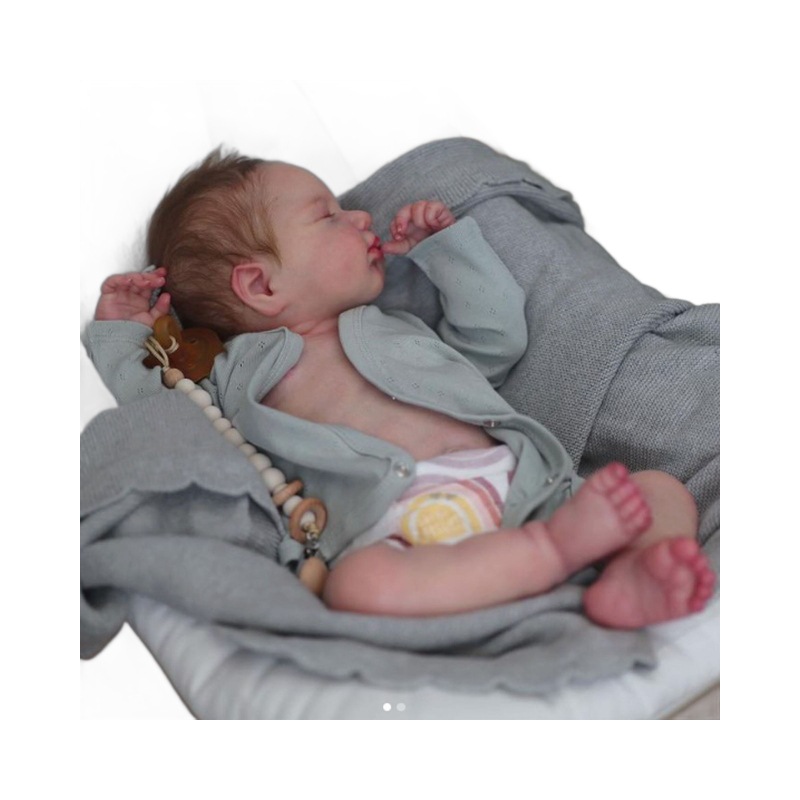 Muñeca Reborn Loulou de 19 Pulgadas, Realista, para Bebés, Suministro de Comercio Electrónico Transfronterizo de Amazon, Dropshipping