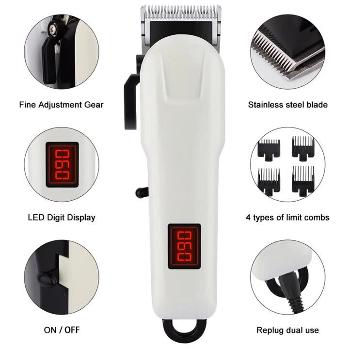 Cross-Border Electric Clipper with Digital Display, Hair Clipper, Electric Shaver, Hair Cutting Razor, Hair Salon Smart Digital Display Cross-Border Electric Clipper with Digital Display, Hair Clipper, Electric Shaver, Hair Cutting Razor, Hair Salon Smart Digital Display