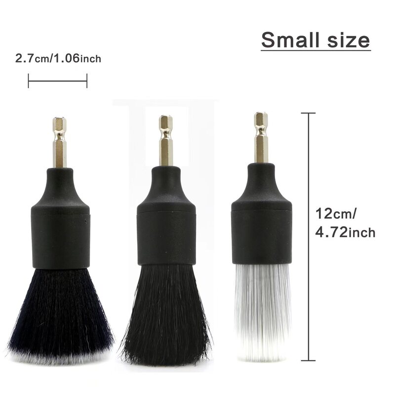 New New Car Detail Brush Electric Drill Brush Pig Bristle Brush Car Interior Cleaning Gap Brush Hand Electric Drill