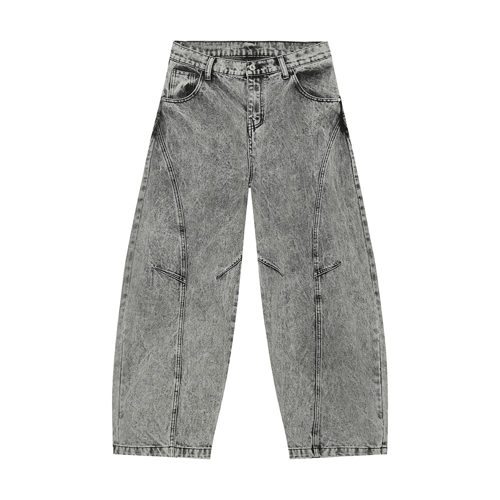 MTLCLOTHES Hombres| Otoño coreano retro hacer viejos chaquetas encapuchadas machetes pantalones lavados con agua conjunto de vaqueros