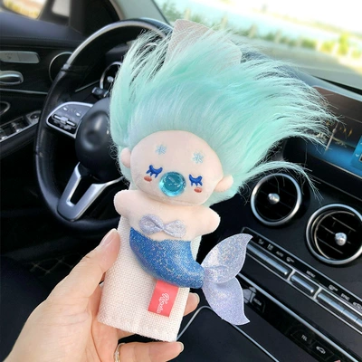 The United States blew up Sürətlər qutusu və əl tormozu başlıqları - genuine-blue-hair-mermaid-white-linen-shoulder-cover-single