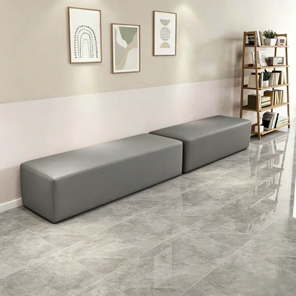 Waiting chair, rest area sofa, reception bench, training institution long bench, simple office reception commercial soft cushion stool