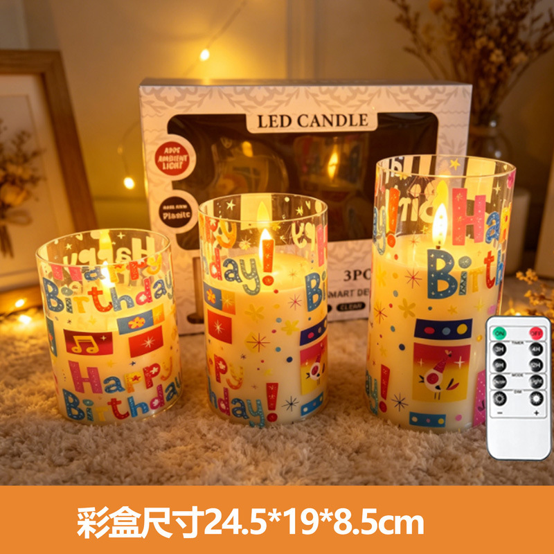 Explosiones transfronterizas lámpara de vela electrónica guión de cumpleaños para matar accesorios lámpara de atmósfera navideña vela simulación personalizada