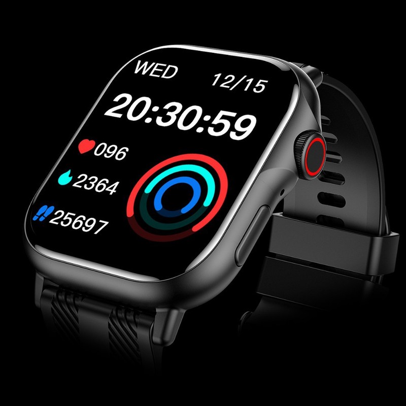 Foreign Trade Private Model Smart Watch with True Heart Rate Monitoring, Bluetooth Calling, Multi-Functional, Multi-Language, Sports and Lifestyle, Waterproof