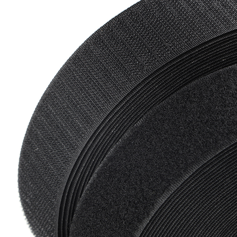 Black blended Velcro fasteners, tear-off famous brand nylon Velcro, hook surface, wool surface straps, fixed Velcro