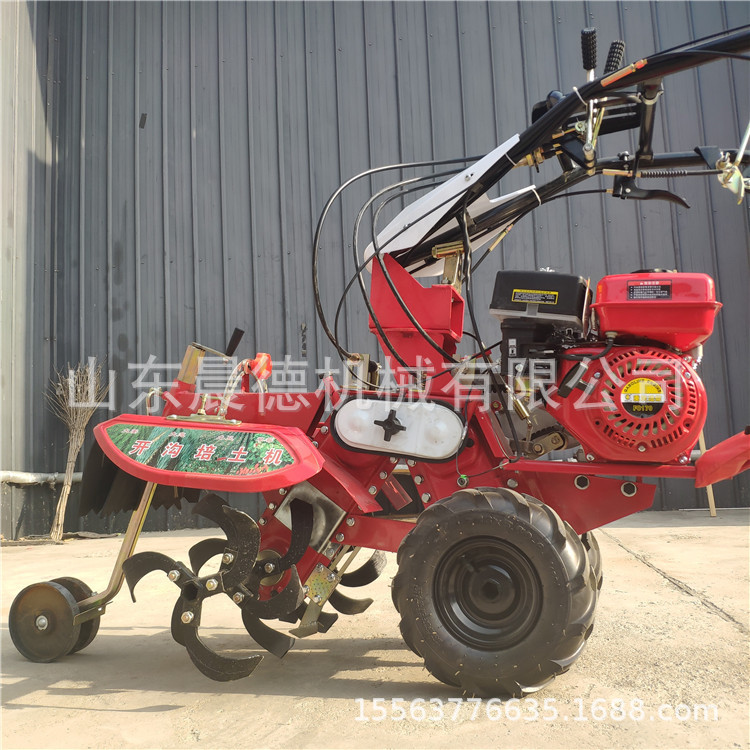 汽油手扶式田园管理机 农用小型开沟培土果园旋地起垄机