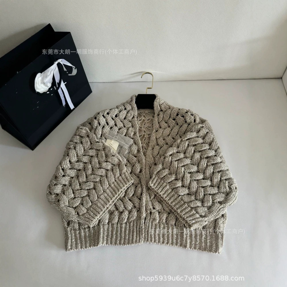 Shenzhen Nanyou~BC brand top version 26 autumn/winter casual style knitted cardigan for women, loose thick knit sweater coat top
