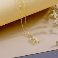 Чистое золото 18K 14K золото кулон сверкающие инкрустированные драгоценными камнями любовь деформации Галстуки золотые украшения 11937