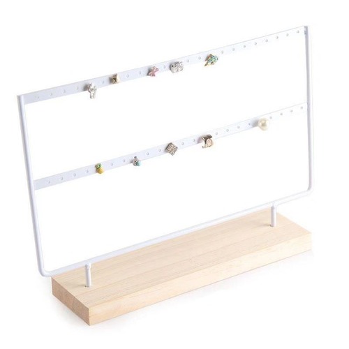 Desktop Acrylic Earring Ring Rack, Earring Storage Stand Accessory Display Stand Home Iron Jewelry Hook Earring Pendant Rack