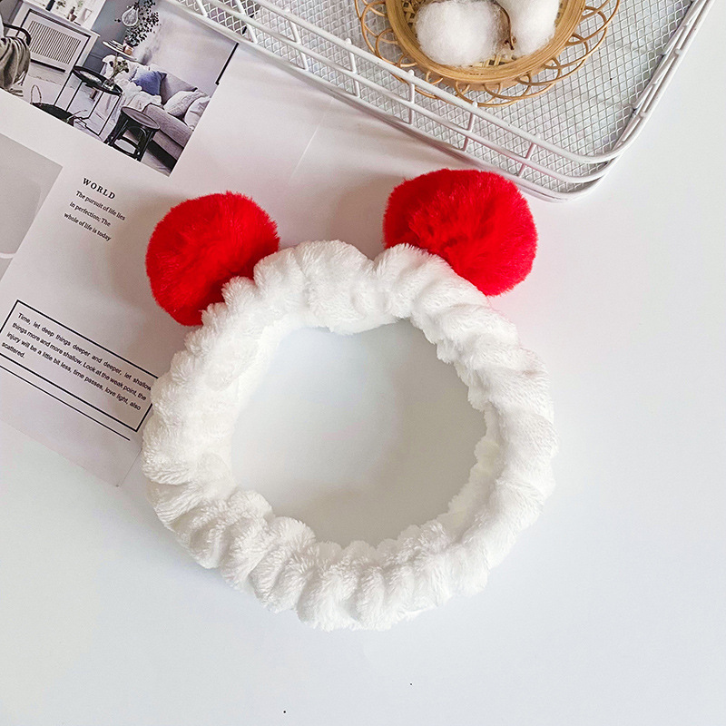 Japonés y coreano Super Linda Bola de Pelo banda de pelo de ala ancha lavado de cara femenina SPA antideslizante banda de pelo Internet celebridad pañuelo accesorios para el cabello fábrica al por mayor