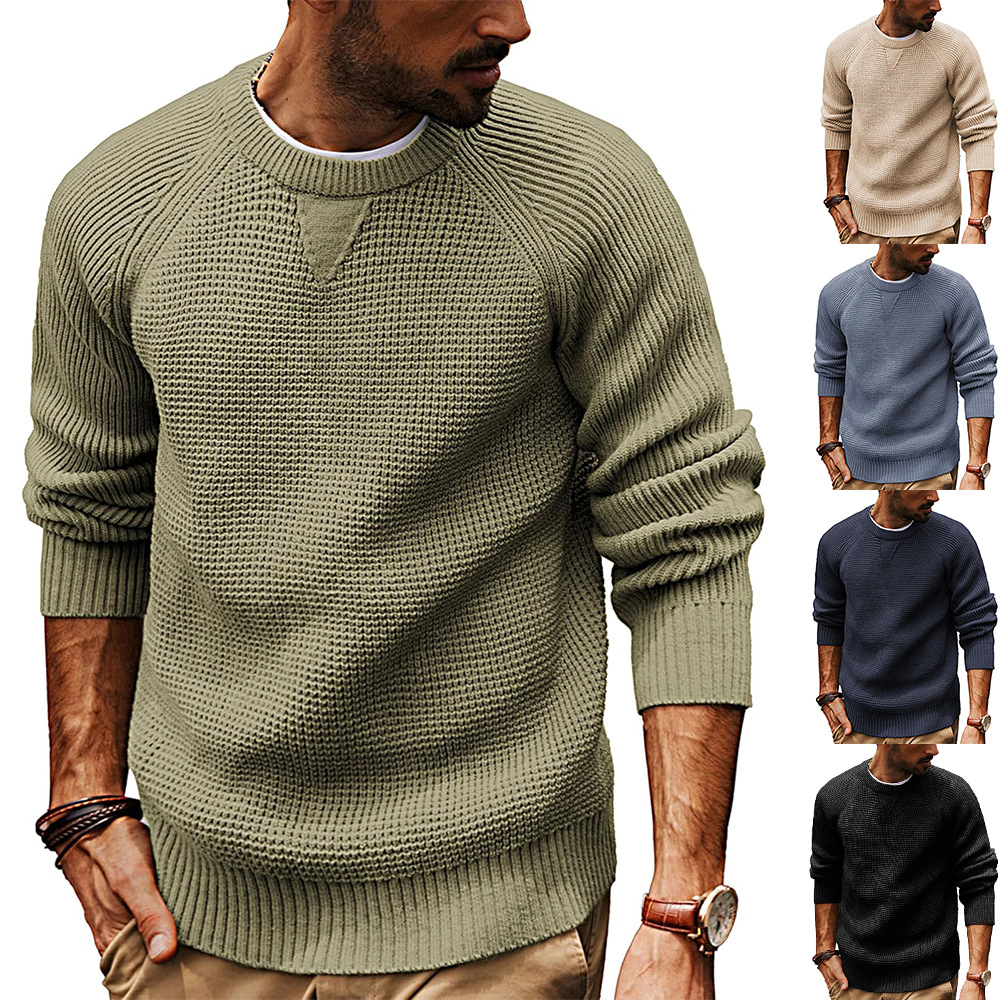 American Retro Heavyweight Knitwear Men's Winter Thickeneded Knitwear Loose Casual Knitwear Cross-Border Amazon Men's Clothing