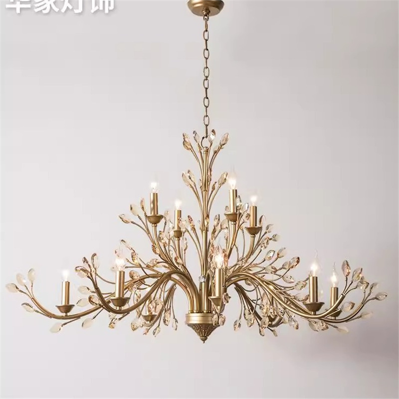 French Chandelier, Living Room, Dining Room Lamp, Creative Personalized Lighting, Simple Bedroom Lamp, Chandelier, American Light Luxury Crystal Lamp French Chandelier, Living Room, Dining Room Lamp, Creative Personalized Lighting, Simple Bedroom Lamp, Chandelier, American Light Luxury Crystal Lamp