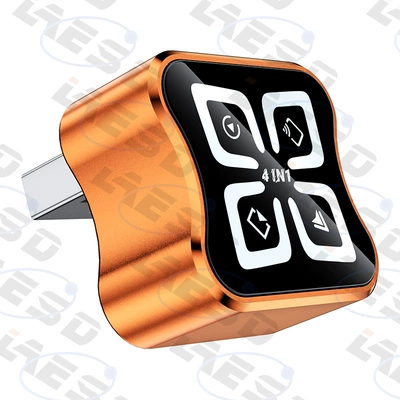 Mirroring, Wireless Carplay Box, Simsiz CarPlay və Android Auto - q1bf-orange-white-label-metal-glass-4-in-1-wireless-carplay-android-auto-adapter-apple-android-screen-mirroring-overseas-version-only