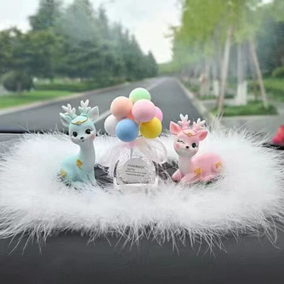 Car ornaments — Goddess car accessories ornaments - color-little-fairy-deer-macaroon-balloon-bottle-medium-wool-pad-send-unmarked-glue-10
