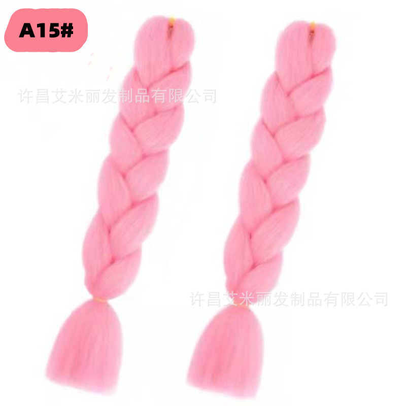 Trenzas africanas con cabello rosa渐 – materiales de alta temperatura, estilo boxeador