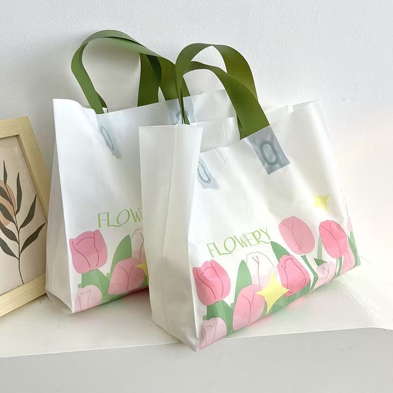 Tulip tienda de ropa bolso de compras simple ins bolsa de embalaje bolsa de plástico al por mayor